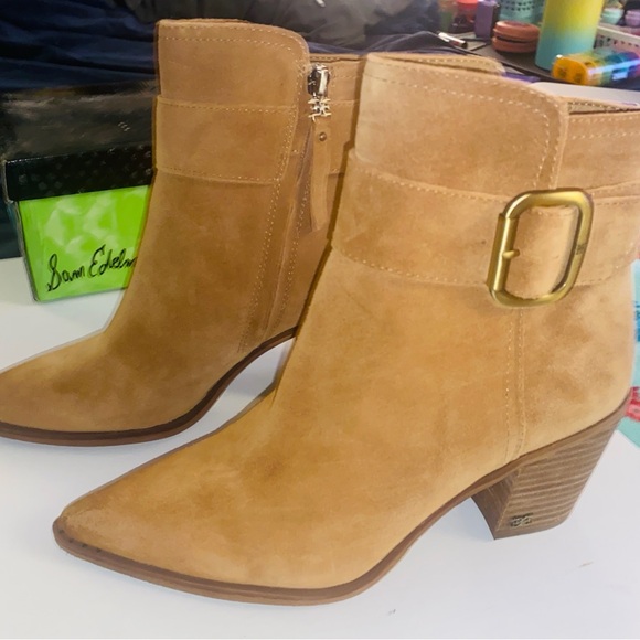 NIB Sam Edelman Leonia Suede Ankle Boots 7 $190 - Picture 9 of 16